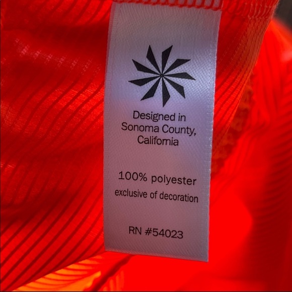 Athleta Neon Orange Front-Zip Crop Windbreaker - Picture 6 of 6